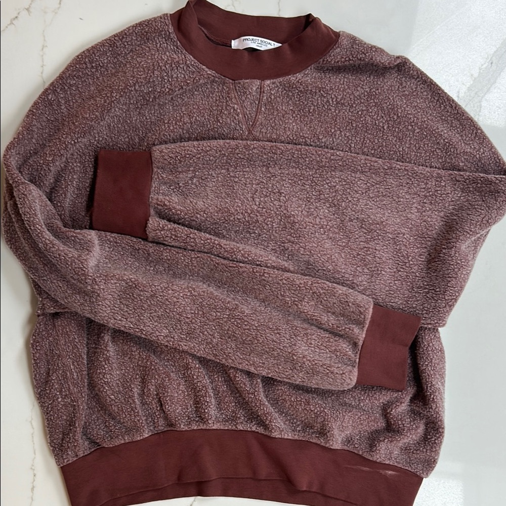 Project Social T Brown Crewneck Sweater